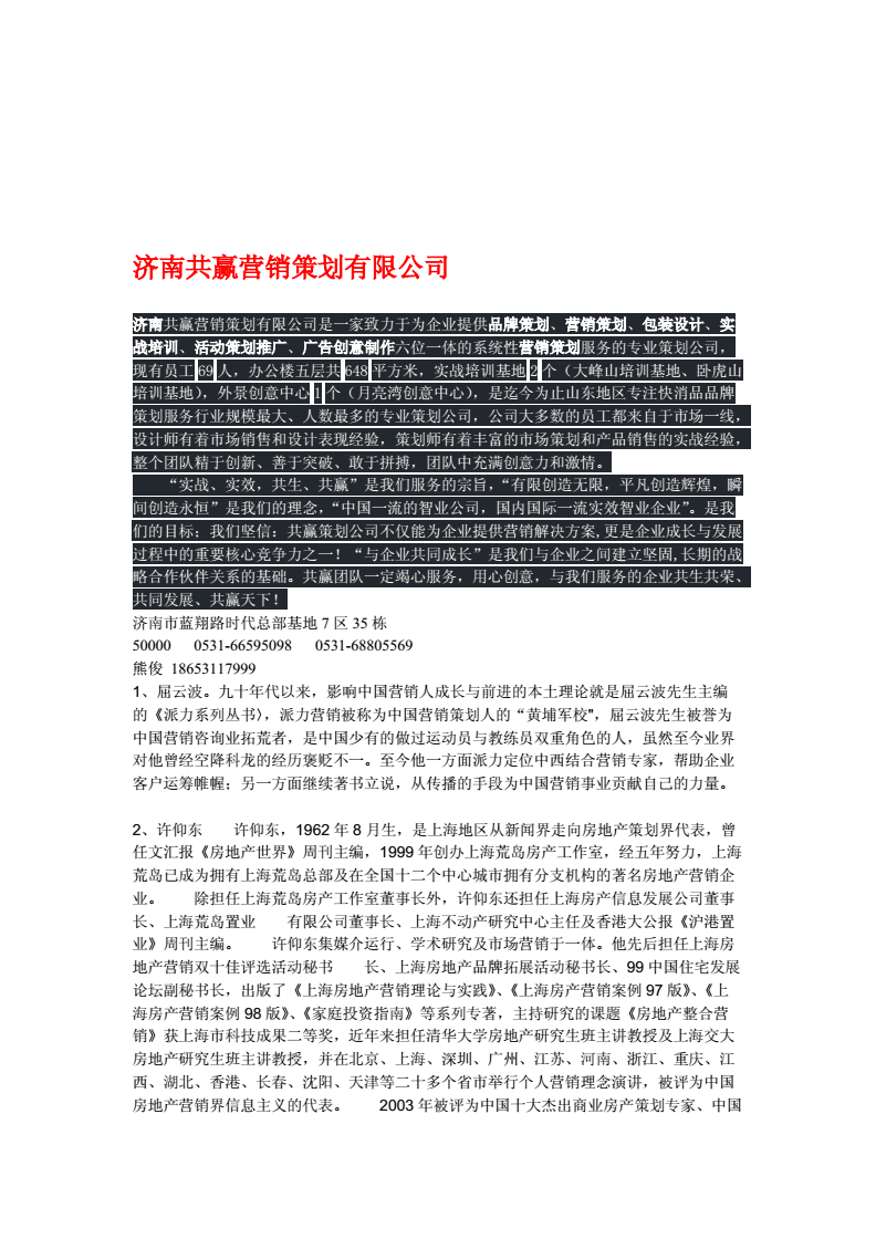 2013資深策劃人大全 .doc